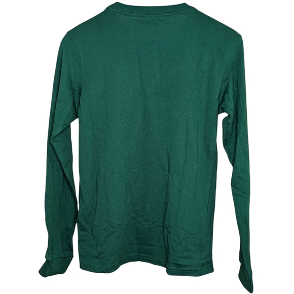Adidas Forest Dark Green Long Sleeve Cotton Tee Shirt Womens Size XS NWT - Picture 5 of 8